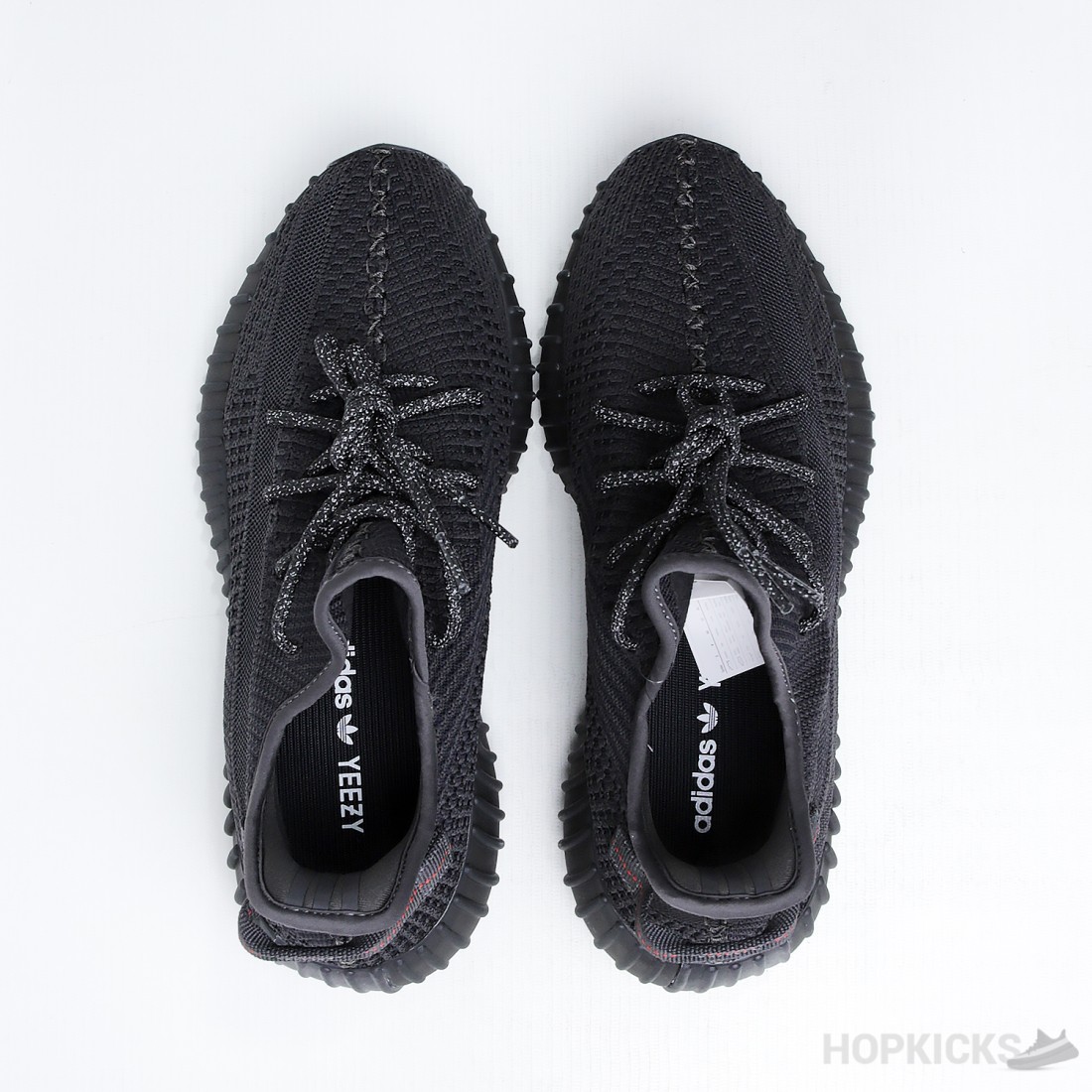 yeezy boost 350 v2 black non reflective on feet